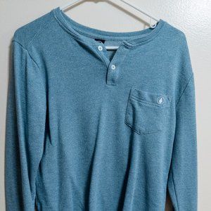 Teal/White Volcom Knit Top - S